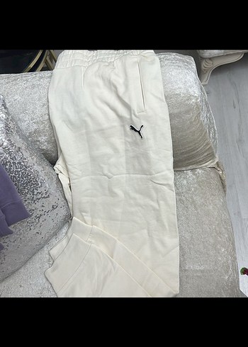 Beyaz Regular Fit Kadın Eşofman Altı