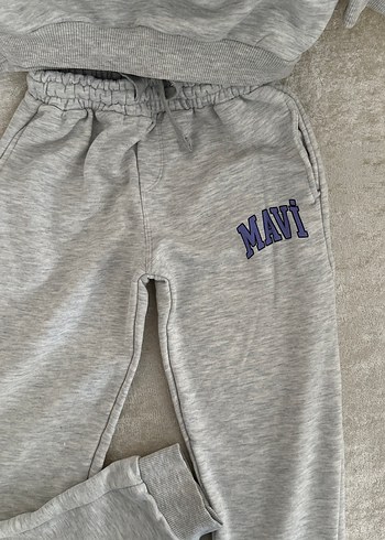 Gri Mavi Baskılı Kız Eşofman Takımı - Görsel 3