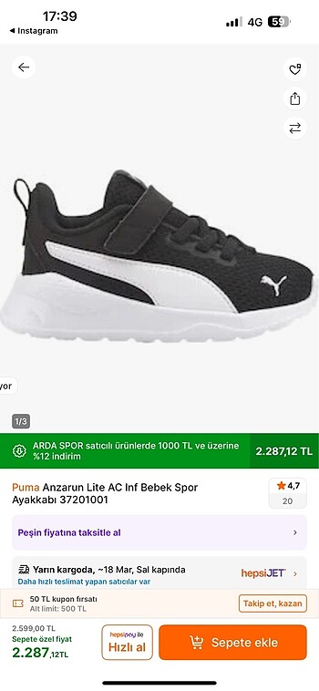 Orjinal Puma ayakkabı