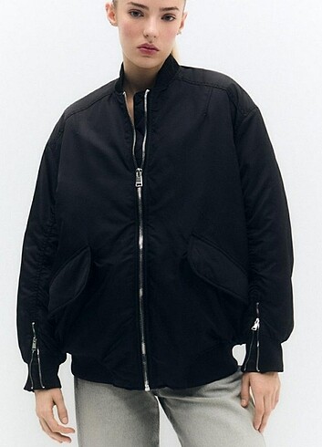 Pull and Bear Pull&bear oversize bomber