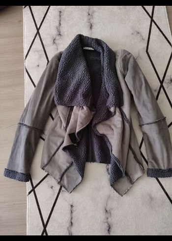Diğer Gri Suni Kürklü Kadın kaban