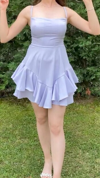 Prenses Mini Lila Elbise Abiye