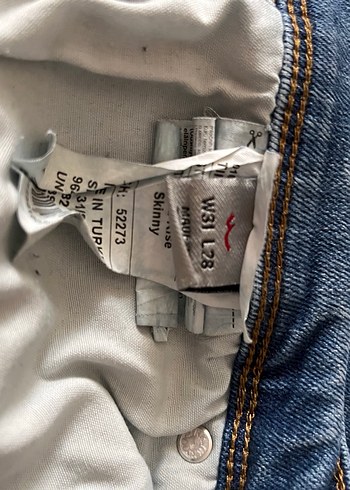 31 Beden mavi Renk ErkekMavi Denim Normal Boy Kot Pantolon 31-28