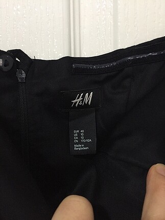H&M H&M 40 siyah straptez kısa elbise
