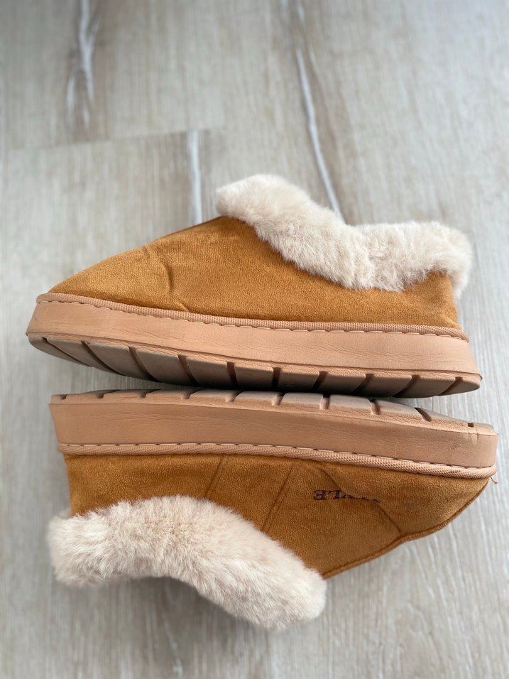 Kahverengi Süet Tüylü Kadın Terlik - Görsel 5