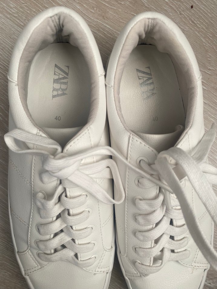 Beyaz Minimalist Kadın Sneaker - Görsel 5