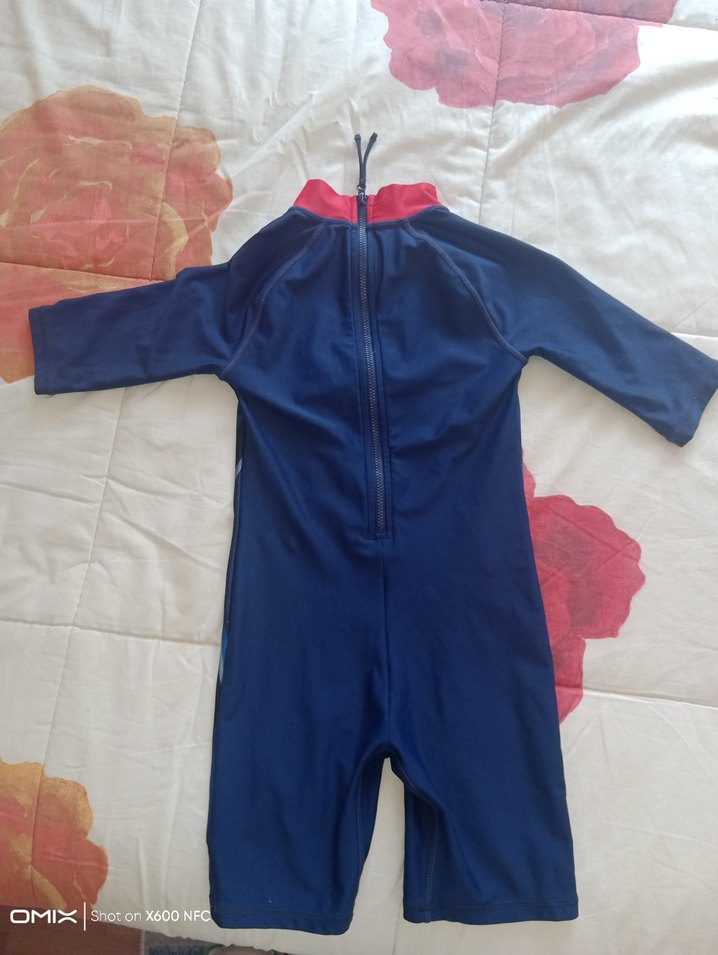 Renkli Örümcek Adam Temalı Kısa Kollu Deniz Çocuk Tulumu - Görsel 3