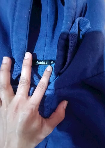 m Beden Kadın Lacivert Kapüşonlu Salaş Sweatshirt