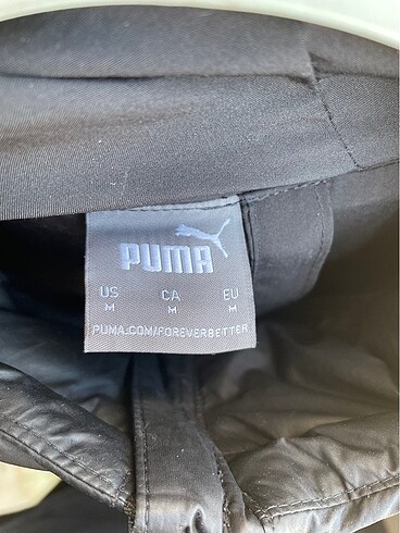 m Beden siyah Renk Puma Kas Tüyü Mont