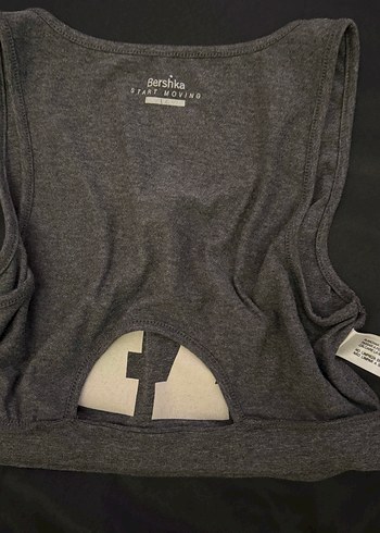 l Beden gri Renk Bershka spor crop
