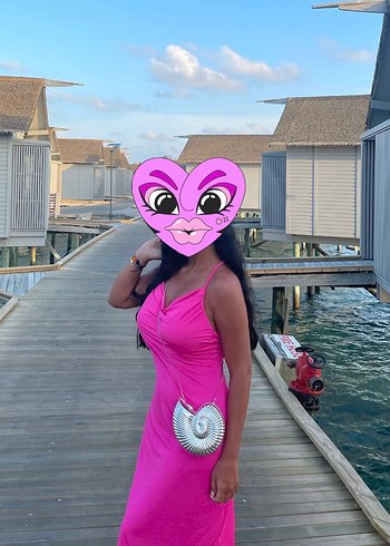 s Beden pembe Renk neon pembe elbise
