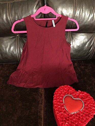 Stradivarius kolsuz bordo
