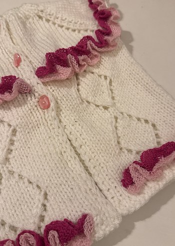 Kız Bebek Yeleği. 0-3 ay - Görsel 2