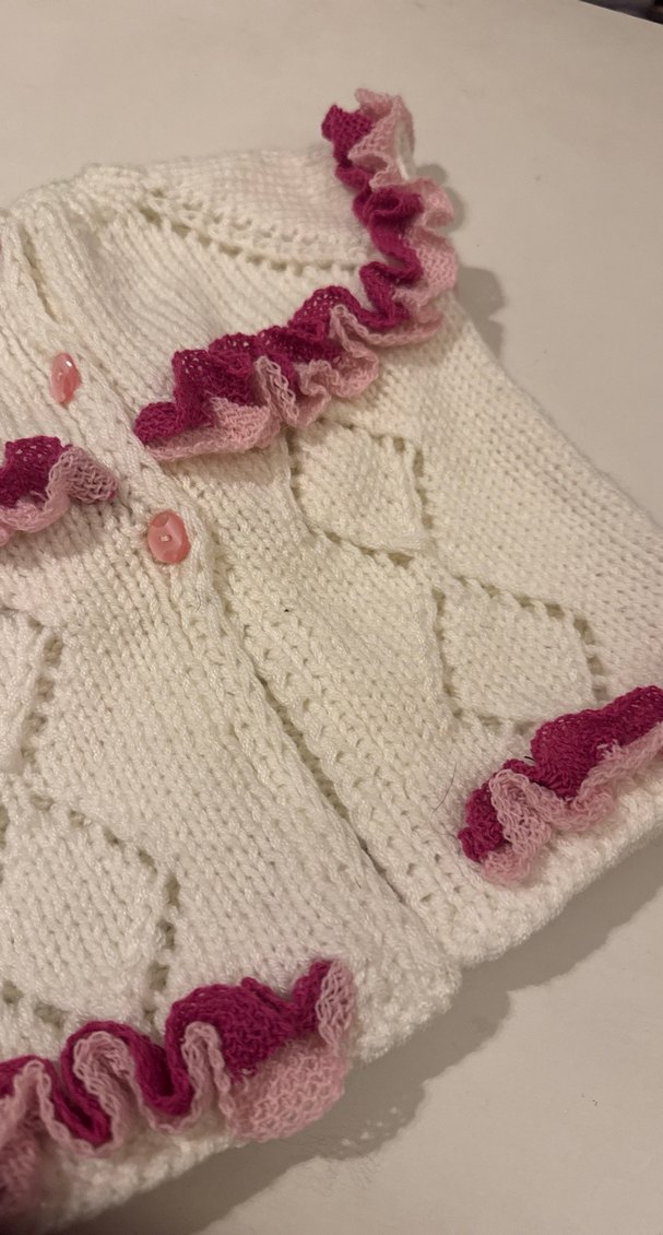 Kız Bebek Yeleği. 0-3 ay - Görsel 2