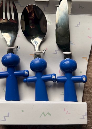 Sapları Geçmeli Bebek Çatal-Kaşık -Bıçak Seti - Görsel 3