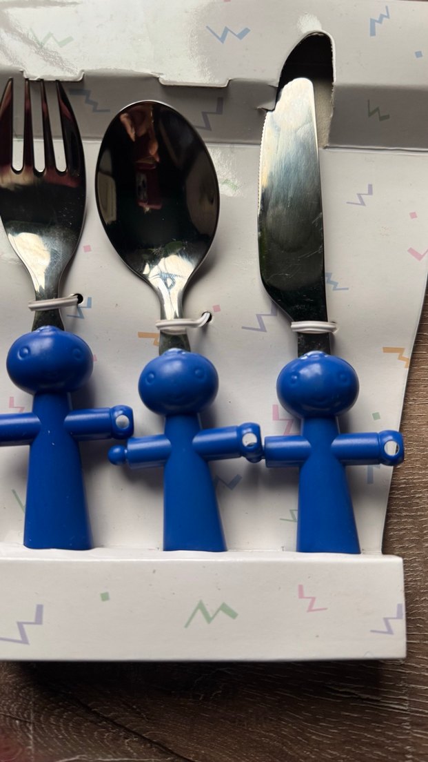 Sapları Geçmeli Bebek Çatal-Kaşık -Bıçak Seti - Görsel 3