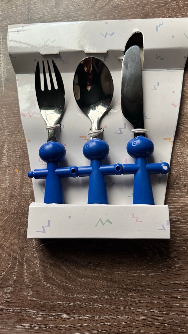 Sapları Geçmeli Bebek Çatal-Kaşık -Bıçak Seti - Görsel 2