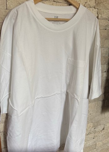 GAP Erkek Beyaz Pamuklu Tişört - Görsel 3