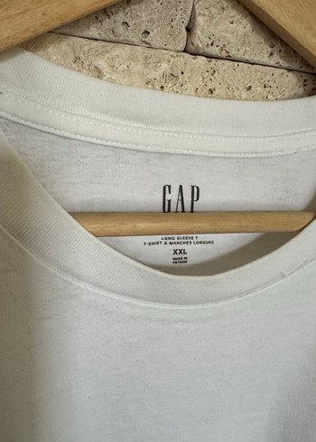 GAP Erkek Beyaz Pamuklu Tişört - Görsel 5