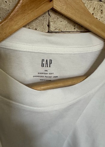 GAP Erkek Beyaz Pamuklu Tişört - Görsel 7