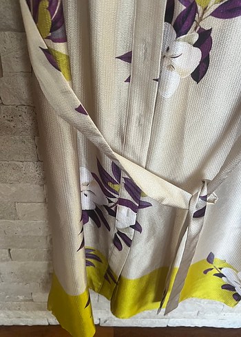 s Beden çeşitli Renk Massimo Dutti,Bej Çiçek Desenli Uzun Kimono.S