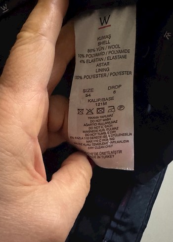 Lacivert Midi Kadın Pilili Kumaş Pantolon - Görsel 3