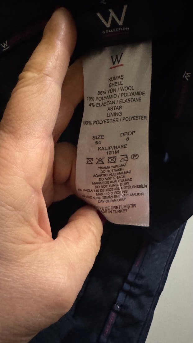 Lacivert Midi Kadın Pilili Kumaş Pantolon - Görsel 3