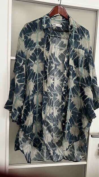 Zara Keten Gömlek Elbise.XS .
