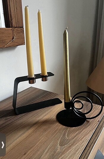 2 Adet Metal Mumluk.