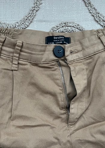 Bershka Bej Duz Pantolon