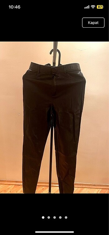 Zara marka deri pantolon