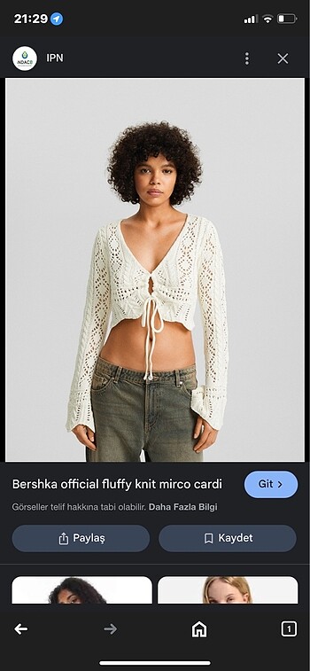 Bershka ajurlu kazak
