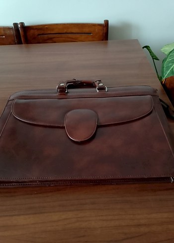 Kahverengi Klasik Vintage Erkek Evrak Çantası