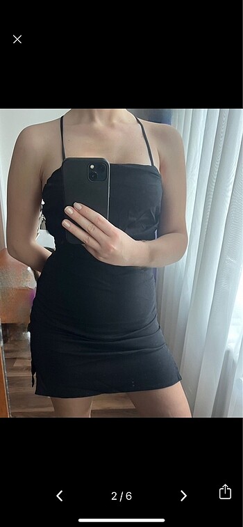 Bershka Bershka arka detayli mini elbise