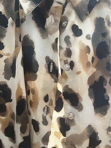 m Beden çeşitli Renk Mango leopar gömlek