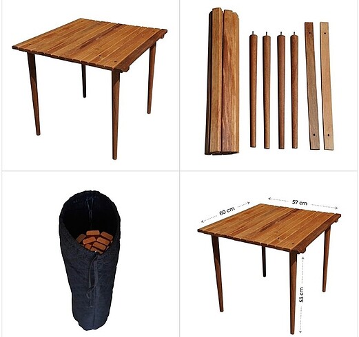 Ahşap Katlanır Masa