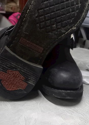 Siyah Deri Biker Dizüstü Botlar - Görsel 4