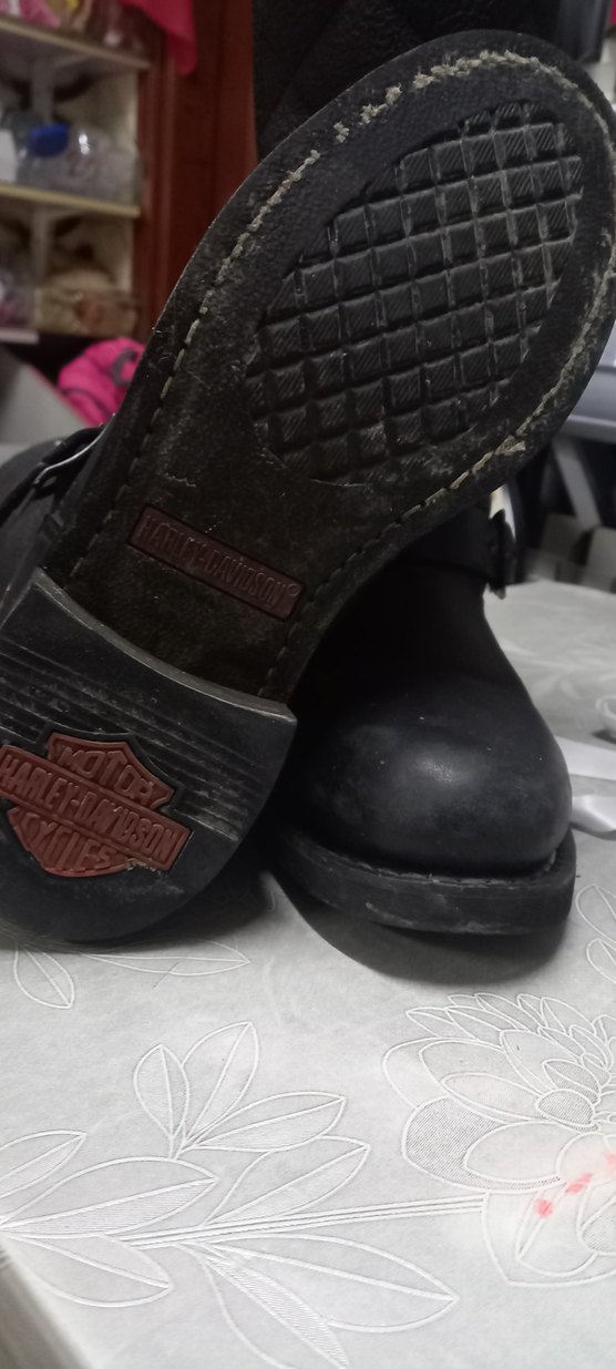 Siyah Deri Biker Dizüstü Botlar - Görsel 4