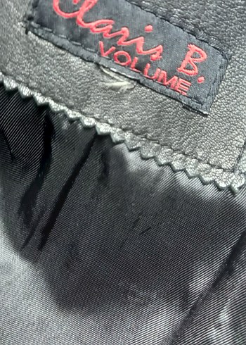 Düğmeli Siyah Uzun Deri Ceket - Görsel 4