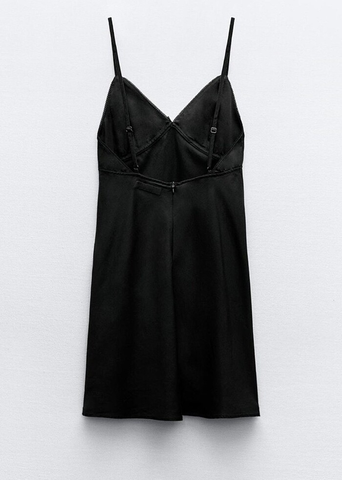 Zara Dantel Şeritli Kısa Elbise - Görsel 2