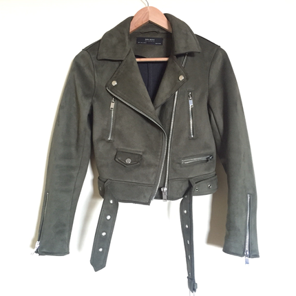 Süet biker ceket