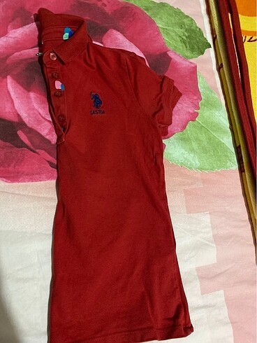 Us polo kırmızı yakalı lakos tshirt - Görsel 3