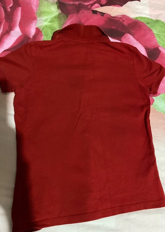 Us polo kırmızı yakalı lakos tshirt - Görsel 4