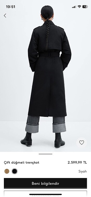 xs Beden Etiketli trenchcoat
