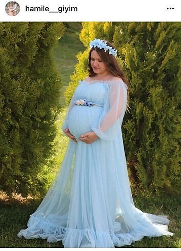 Hamile Dış Çekim Elbisesi Ebru Maternity Hamile Abiye %20 İndirimli -  Gardrops