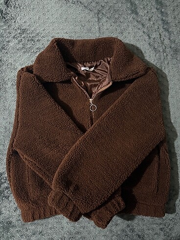 Zara Kahverengi Peluş mont