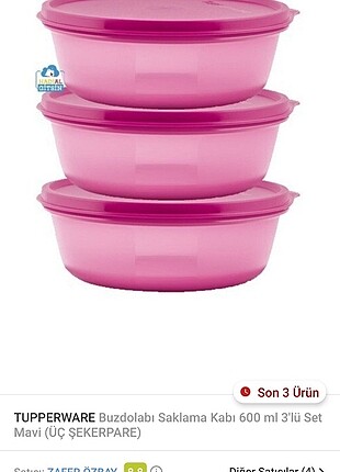 Tupperware 3şekerpare 600ml