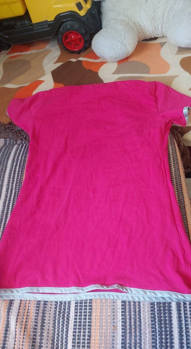 Kız Çocuk Pembe Baskılı Kısa Kollu Tişört - Görsel 3