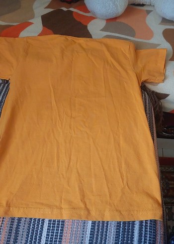 LC Waikiki Sarı Kısa Kollu Bohem Kız Tişörtü