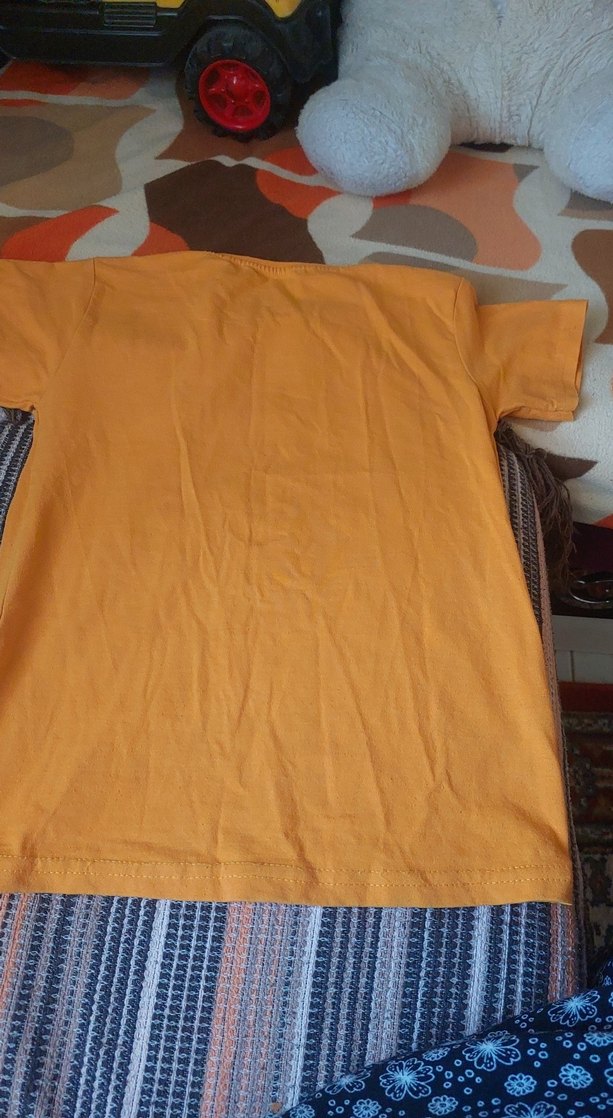 Sarı Kısa Kollu Bohem Kız Tişörtü - Görsel 2